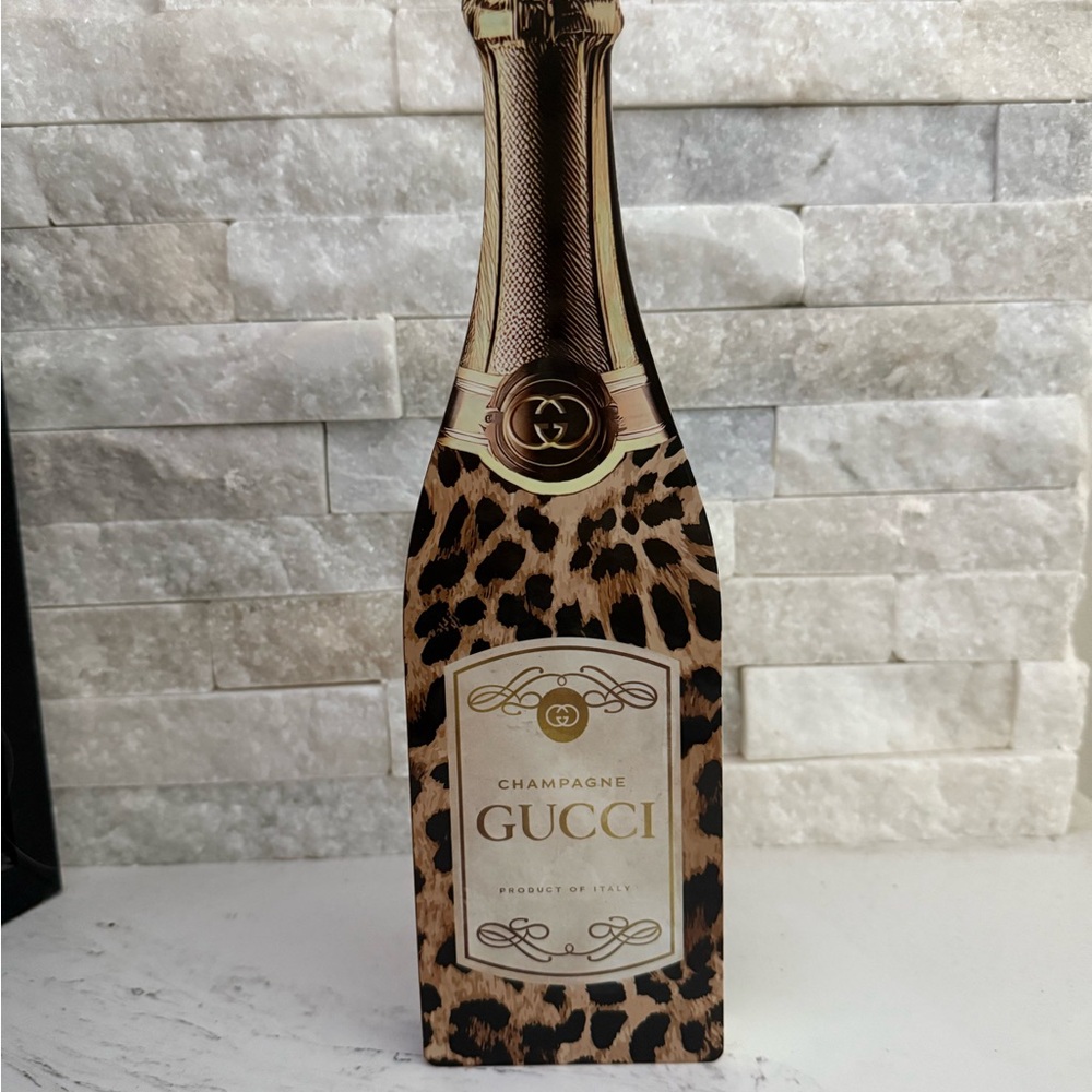 Gucci Leopard Pattern Champagne Bottle